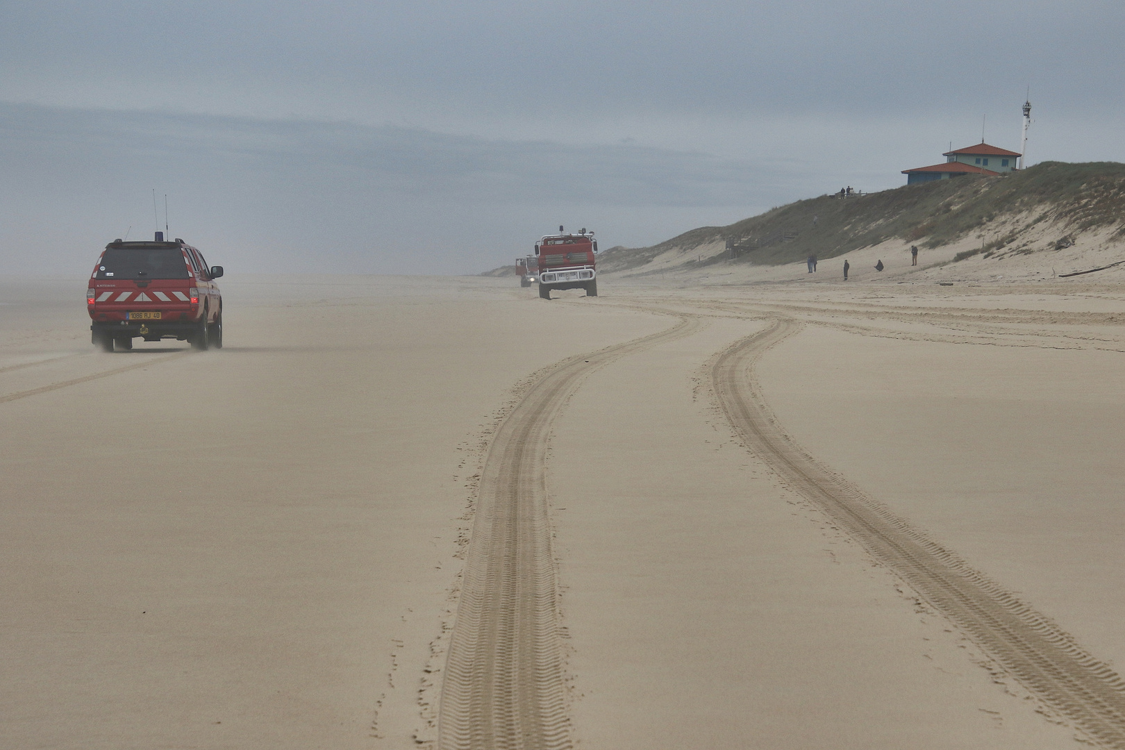 manoeuvre sur la plage !