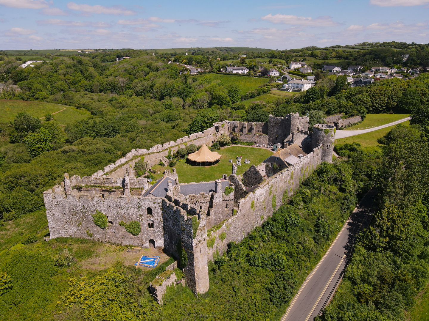 Manorbier Castle Pembrokeshire Wales