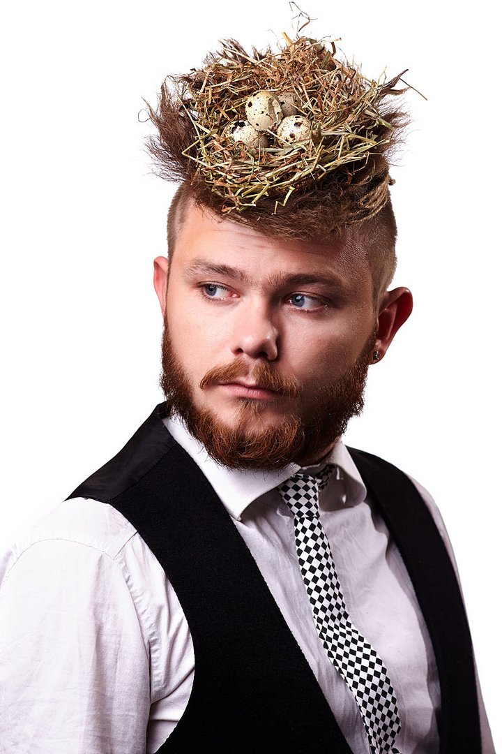 mans hair style with