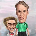 Manuel Neuer & Phillip Lahm Karikatur [www.luebbi-art.de]