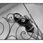 Manuela on the railing