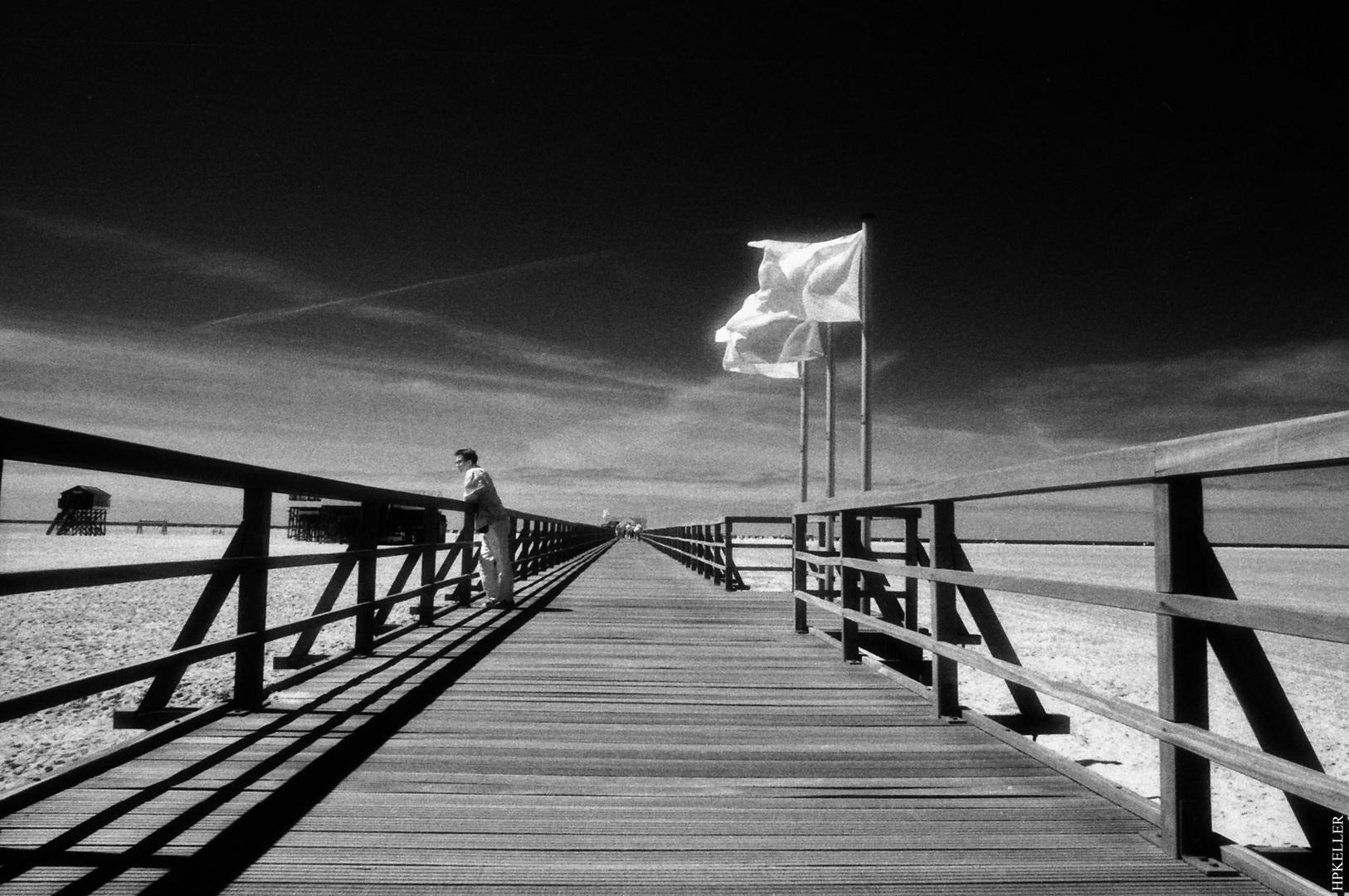 Many years ago in the German North Sea, ... Analogscan from 1984, Infrared.