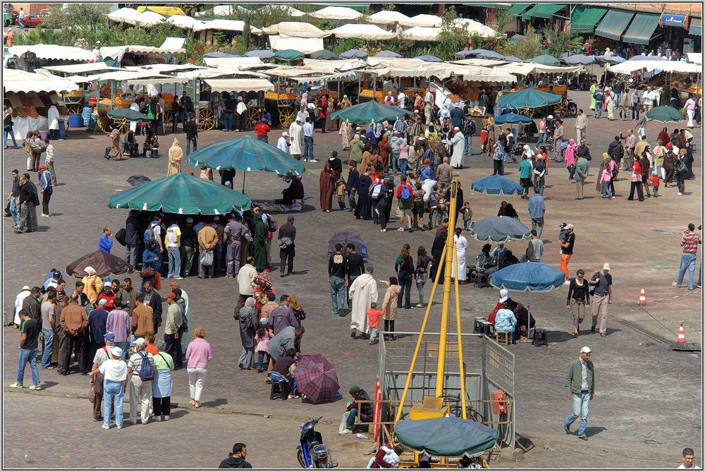 Marakech Platz 'Jemaa-El-Fna'