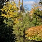 Marburg - Alter botanischer Garten und E-Kirche