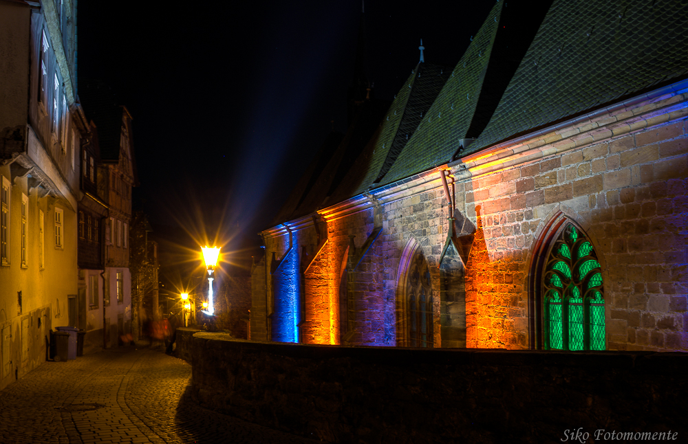 Marburg b(u)y night - Pfarrkirche St.Marien außen