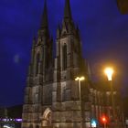 Marburg, Elisabethkirche am Abend
