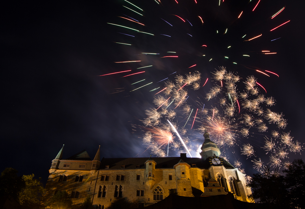 Marburg Schloss/ Feuerwerk