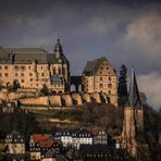 Marburg: Stadtansicht mit Schloss
