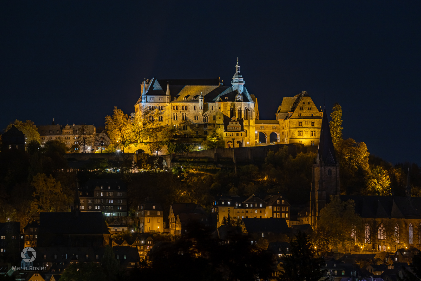 Marburger Schloss Foto & Bild | nacht, schloss ...