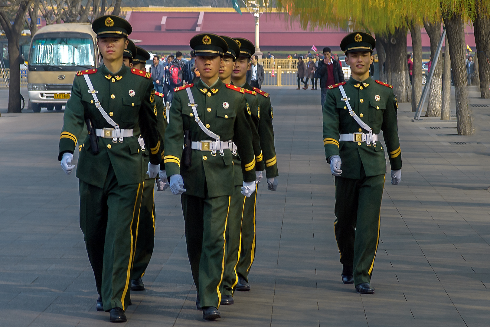 March of guards at Tian'anmen Square
