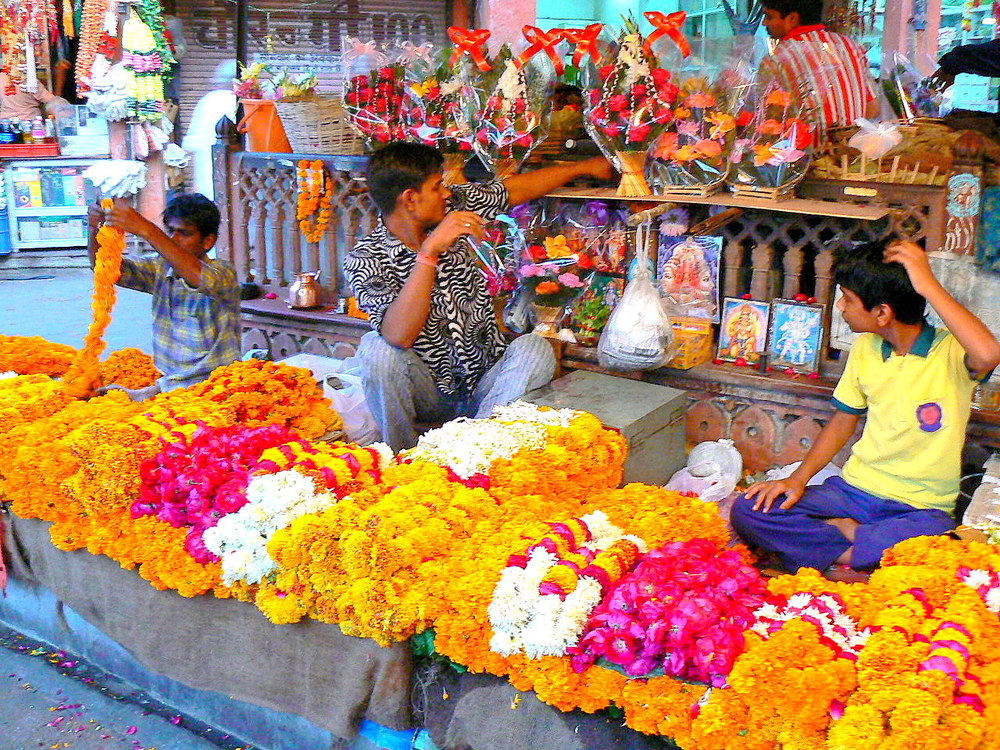 Marché aux fleurs , photo et image asia, india, south asia Images