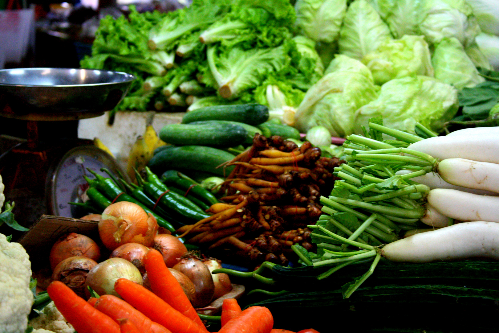 Marché coloré de Thaïlande