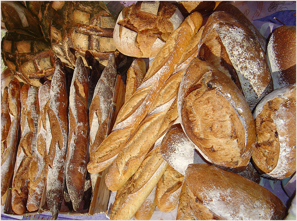 Marché de Condom - Mes pains préférés -- Markt in Condom - Meine Lieblings-Brotsorten