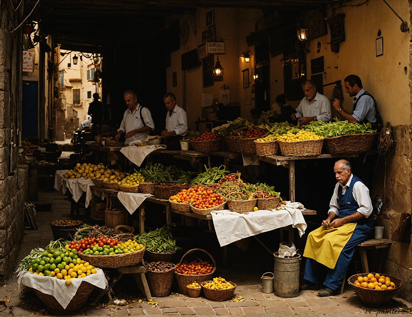 Marché de fruits et légumes - Espagne  - Gemüse und Obstmarkt - Spanien