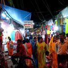 Marché de nuit de Bhopal, Inde.