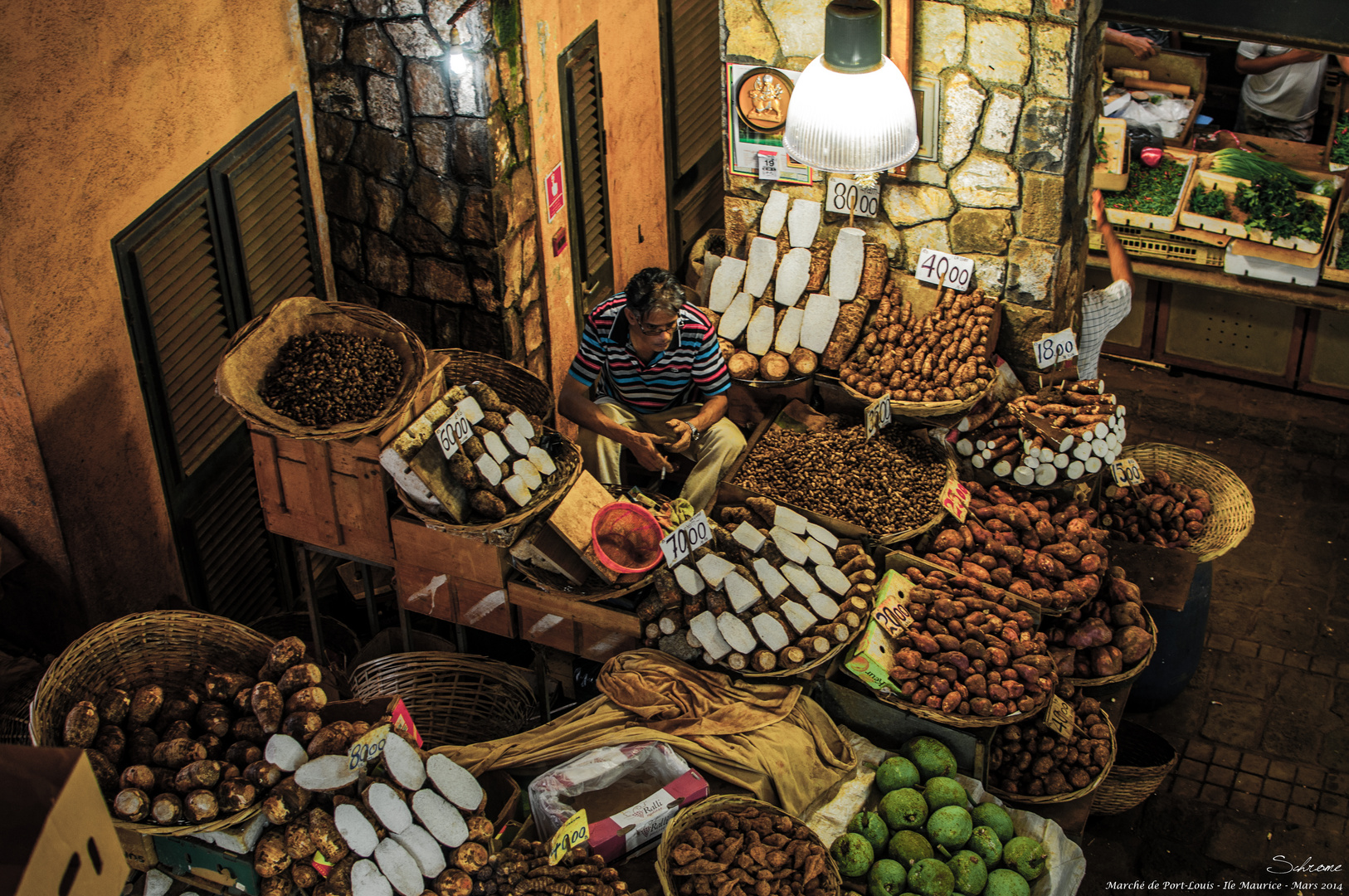 Marché de Port Saint Louis à l'ile Maurice