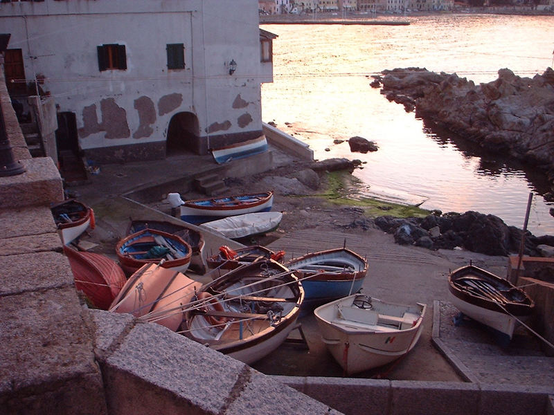 Marciana Marina, alter Hafen am Abend 2005