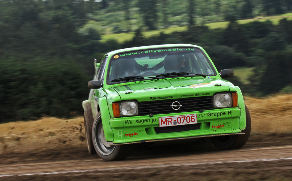 Marco Koch im "Green Monster" Opel Kadett GTE CQP beim Eifel Rallye Festival Daun