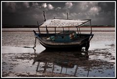 Marea baja y tormenta