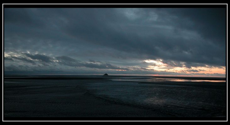 Marée montante au Mont St Michel