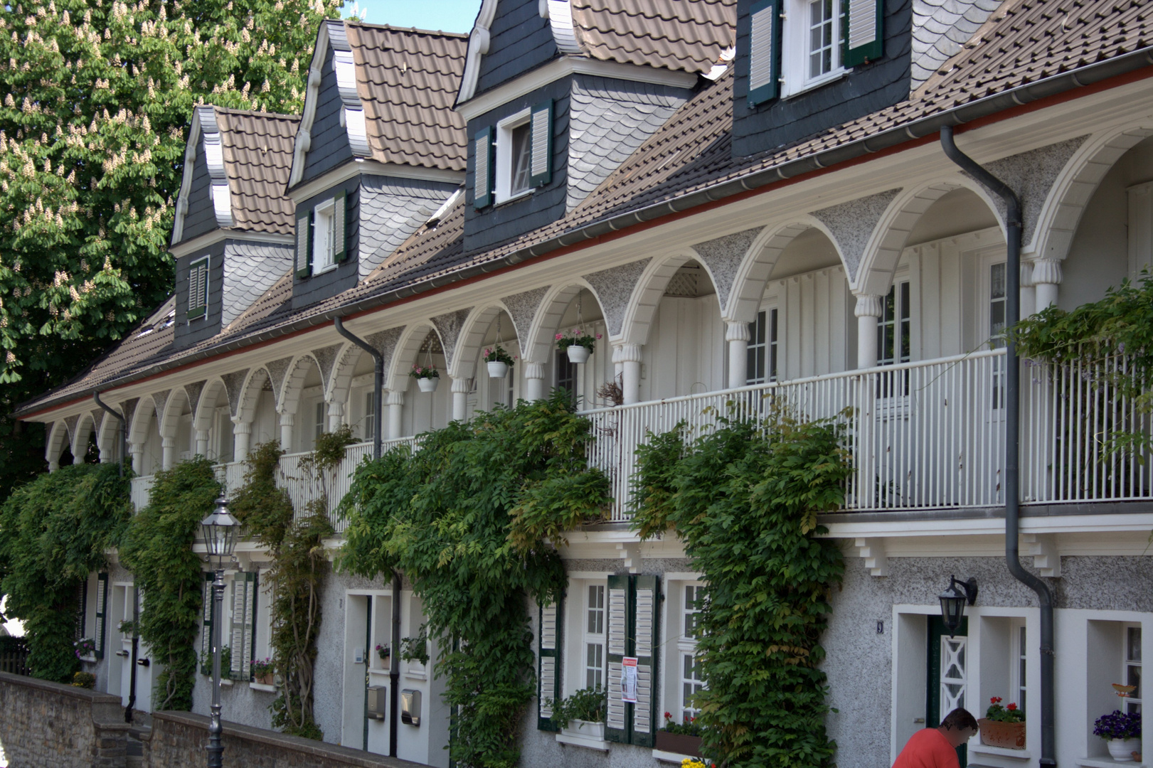 Margarethenhöhe in Essen. Stiftung der Frau von Krupp an die Arbeiter im Stahlwerk. 