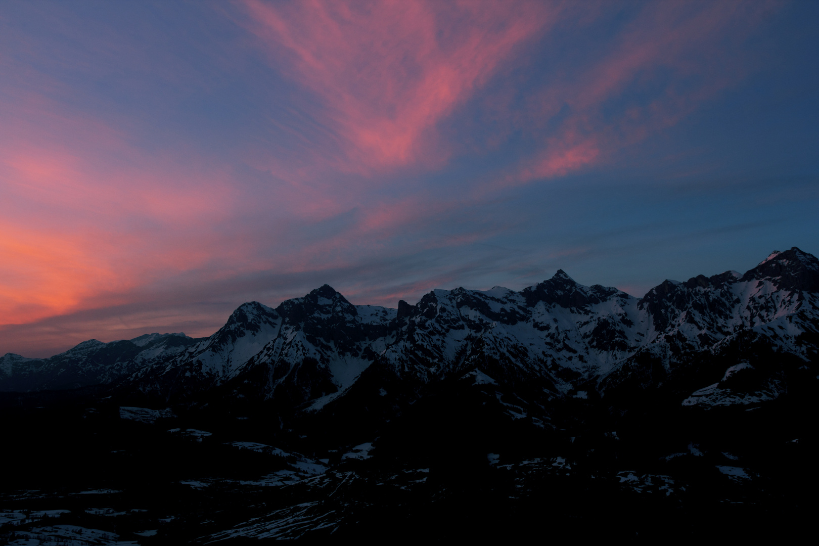 Maria Alm gorgeous sunset