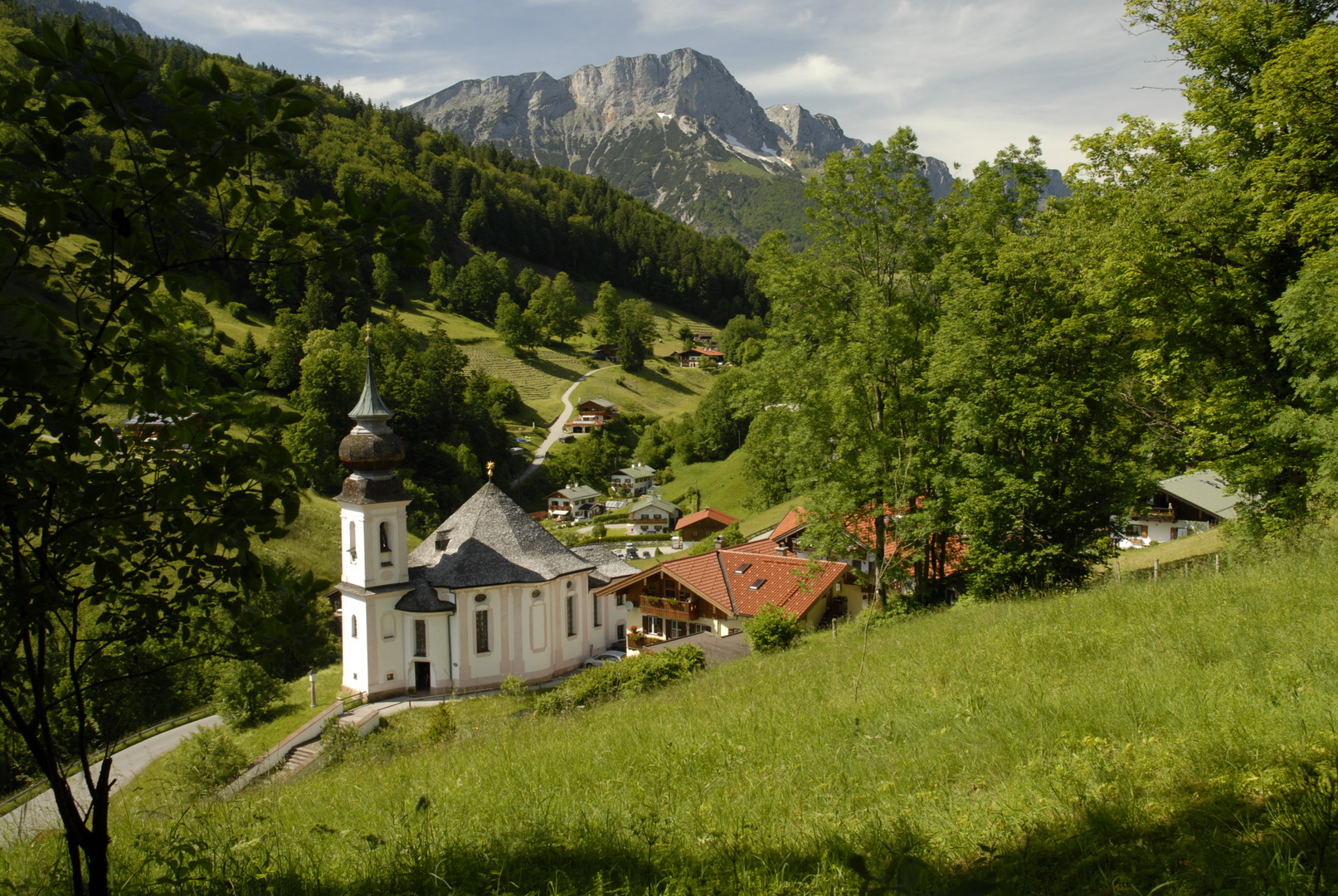 Maria Gern gegen Untersberg.