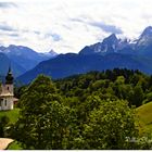 Maria Gern im Hintergrund der Watzmann