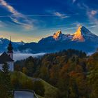 Maria Gern und der Watzmann beim Sonnenaufgang