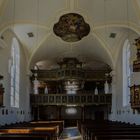 Maria Immaculata Unlingen, die doppelte Empore und Orgel