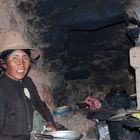 Maria in her kitchen at Puno, Peru, at 3800 meters over sea.....