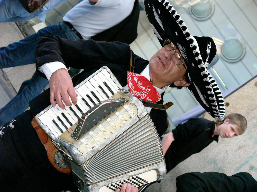 Mariachi accordionist