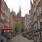 Mariacka Gasse und im Hintergrund die Marienkirche