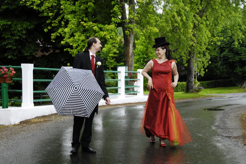 mariage sous la pluie