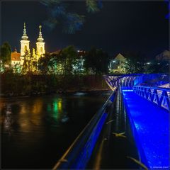 Mariahilferkirche und Murinsel