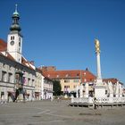 Maribor Rathaus + Pestsäule