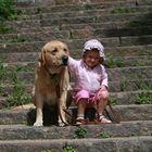 Marie + Bigfoot auf der "Spanischen Treppe" in Blankenese