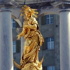 Marienbrunnen vor der Klosterkirche Einsiedeln