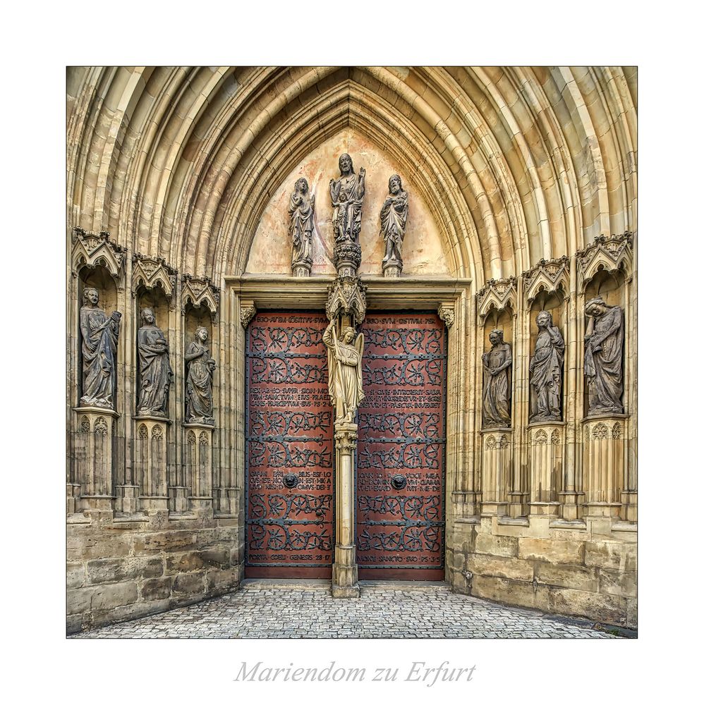 Mariendom zu Erfurt " Blick, zum Jungfrauenportal.."