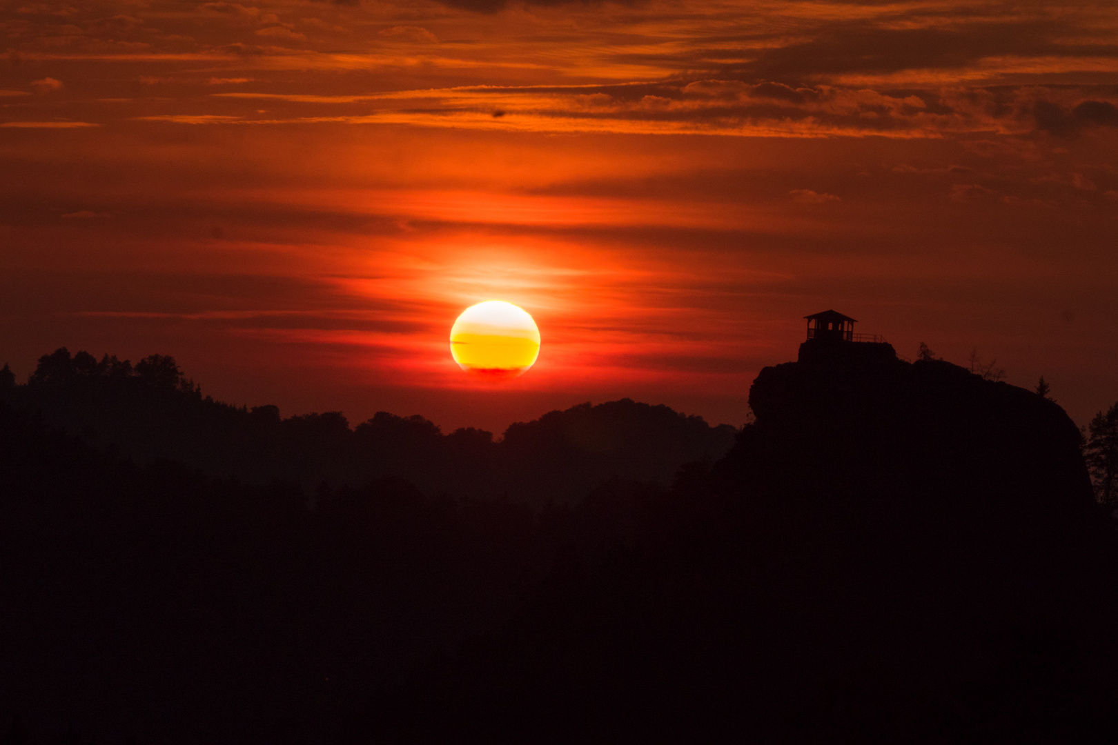 Marienfelsen im Sonnenuntergang