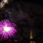 Marienkirche mit Feuerwerk