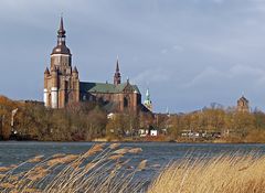 Marienkirche vor dem Frankenteich in Stralsund