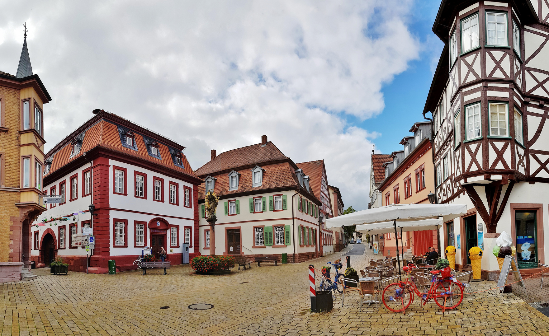 Marienplatz in Lauda im Taubertal.