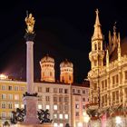 Marienplatz in München bei Nacht