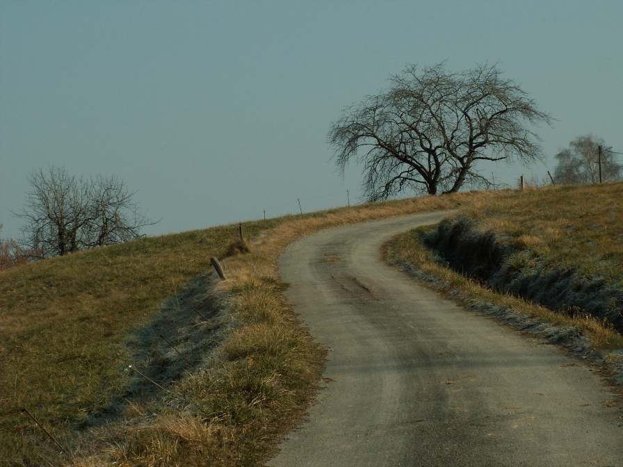 Marin 74 route des fourches en hiver