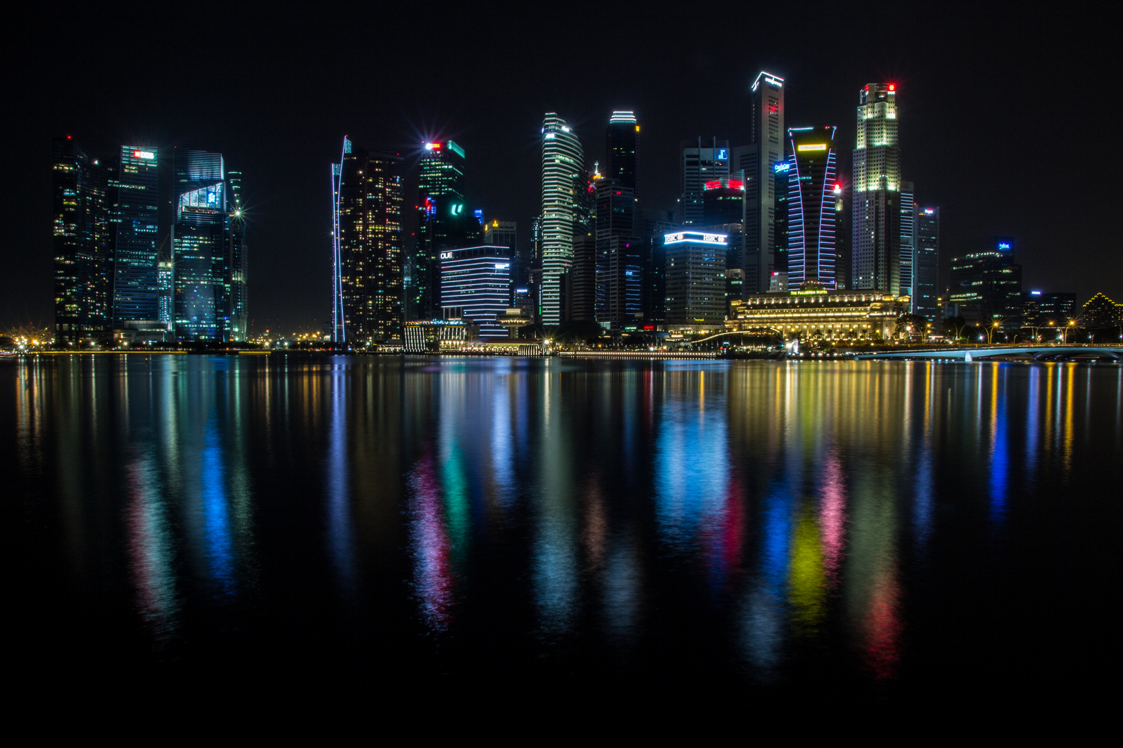 Marina Bay in Singapore by night