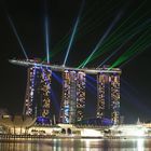 Marina Bay mit Laser Show