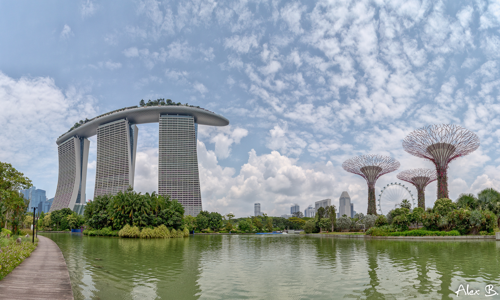 Marina Bay Sands Hotel , Gardens by the Bay & Singapore Flyer