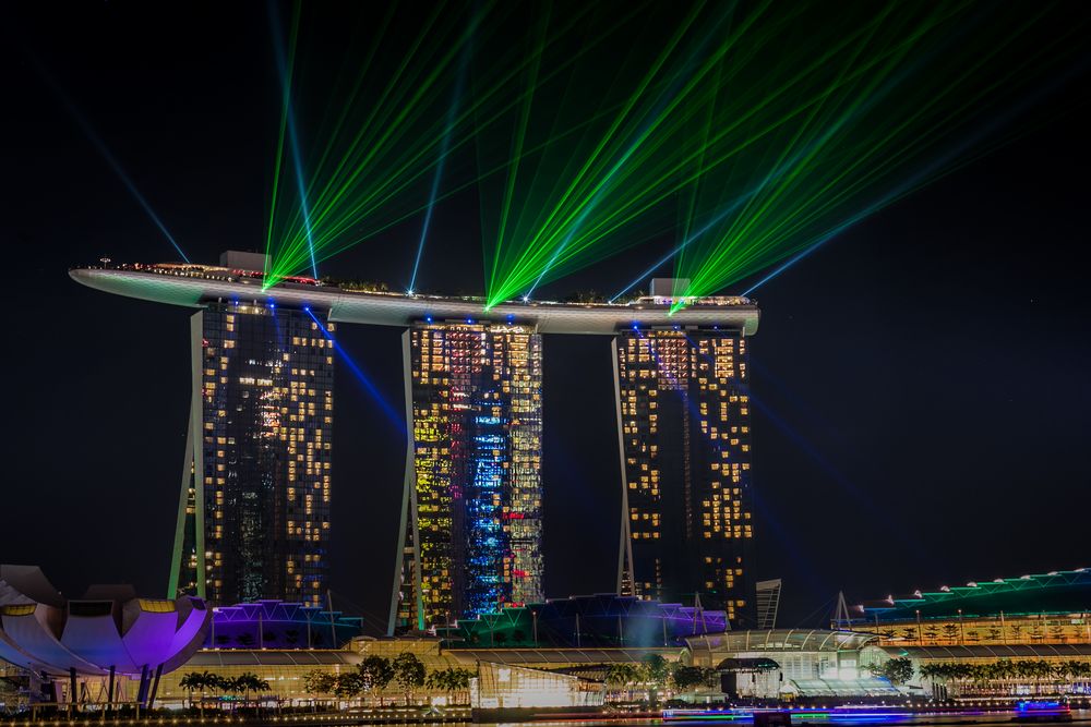 Marina Bay Sands: Laser show