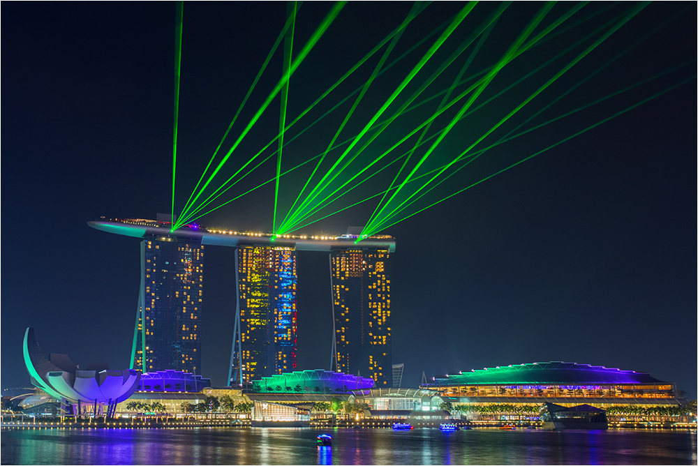 Marina bay sands Lasershow 2